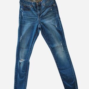 Blue Distressed Women Jeans